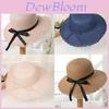 Summer Straw Hat Womens Sun Protection Beach Fedora With Short Brim For Outdoor Travel