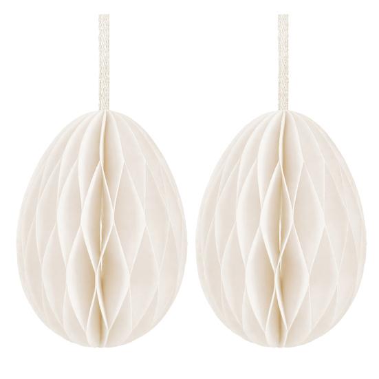 2 Pcs Easter Honeycomb Hanging Decoration 3D Paper Honeycomb Easter Egg
