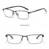 Men'S Classic Square Full Frame Photochromic Multifocal Reading Glasses Anti-Blue Light Far And Near Presbyopia Glasses