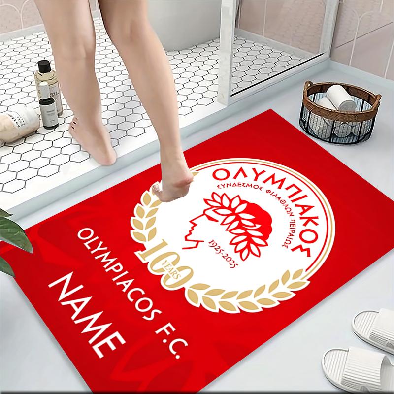 Custom Name Royal Soccer Team Crest Carpet Rug Customizable Soft Washable Anti-Slip Home Living Room Sofa Mats Personalized Rug. 0909209