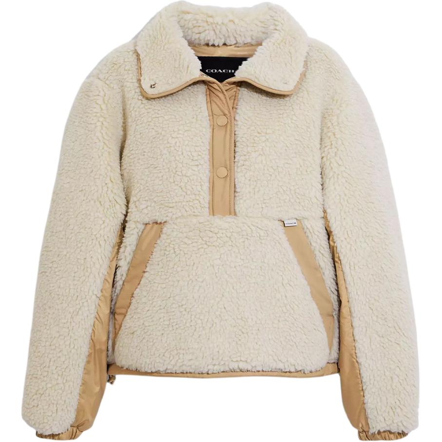Coach Fw22 Spliced Lapel Jacket Women jackets Off-White CE407-CRM XS