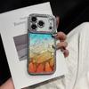 Bling Glitter Diamond Gradient Penas Pattern Plating Case For iPhone 17 16 15 14 13 17 Pro Max Lens Protective Shockproof Cover