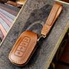 Leather Car Key Case Cover Fob Protect For Hyundai Fista I30 I35 I40 Kona Elantra Solaris Grandeur Accent Santa Fe Holder Shell