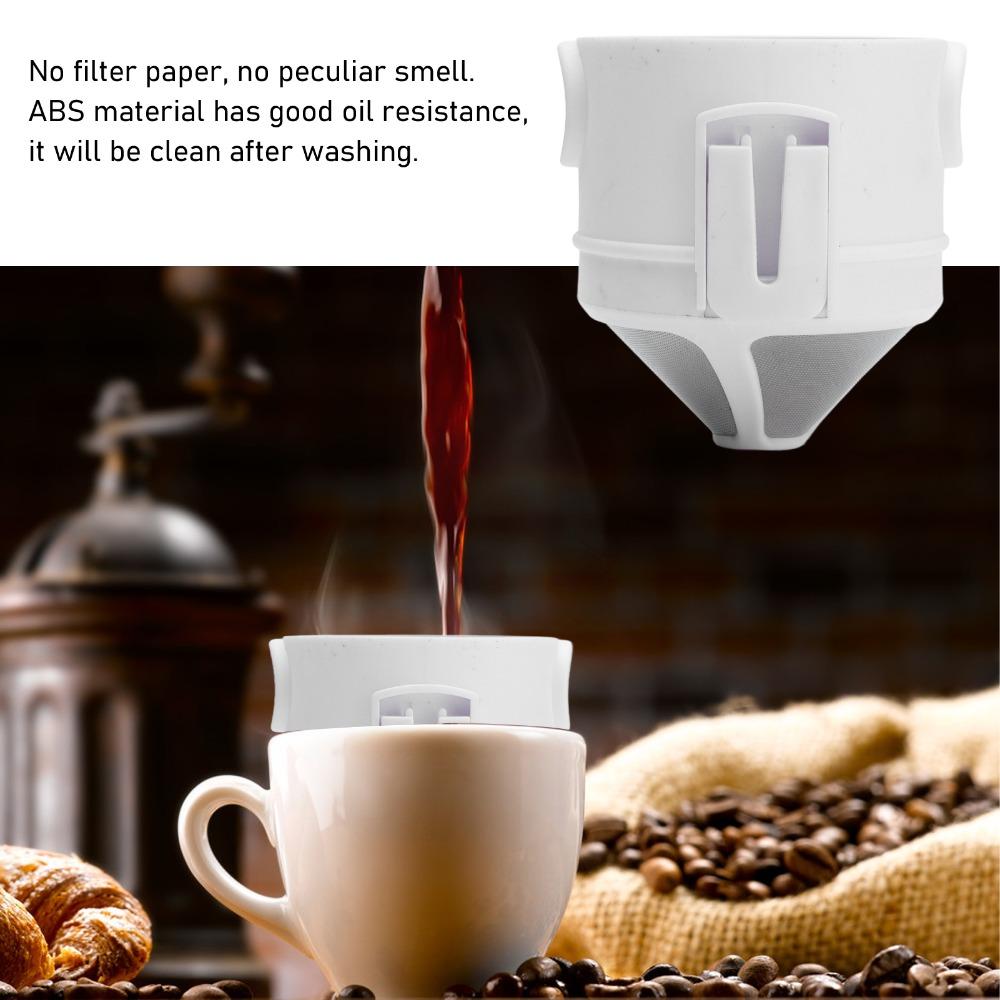 Filtre à Café Pliable Ultra Fin Goutte Acier Inoxydable Filtre à Café Portable Filtre à Café Voyage
