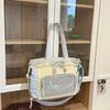 New Schoolbag Female High-value Contrasting Color College Style Junior High School Student Backpack Ballet Style Pleated Lace Pain Bag