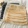 2026 Autumn New Unique Design Drawstring Ruched High Waist Wrap Women A Line Mini Skirt Figure Flattering Versatile Tie Skirts