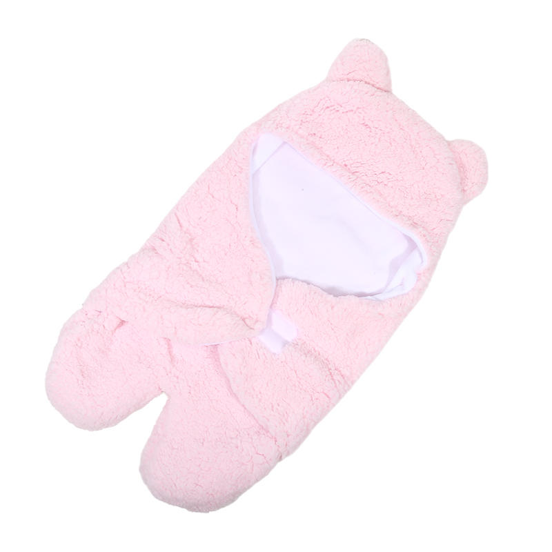 Baby Winter Fleece Swaddle Blanket Cute Newborn Swaddling Wrap Soft Plush Sleeping Sacks