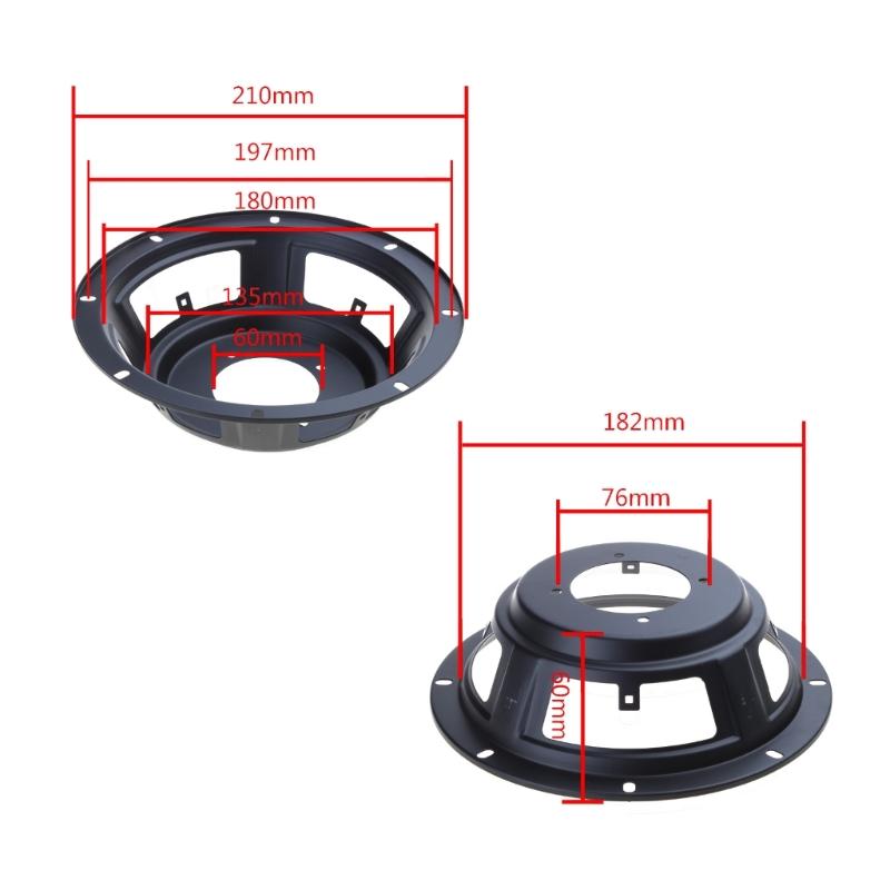 4/5/6,5/8/10/12 Zoll Lautsprecher Aluminium Rundbeckenrahmen Lautsprecherkorb Subwoofer-Halter Reparaturteile Zubehör