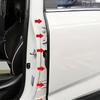 2pcs Car Door Sealing Strips Rubber Trim for B Pillar Gap Cover Universal Wind Noise Reducer