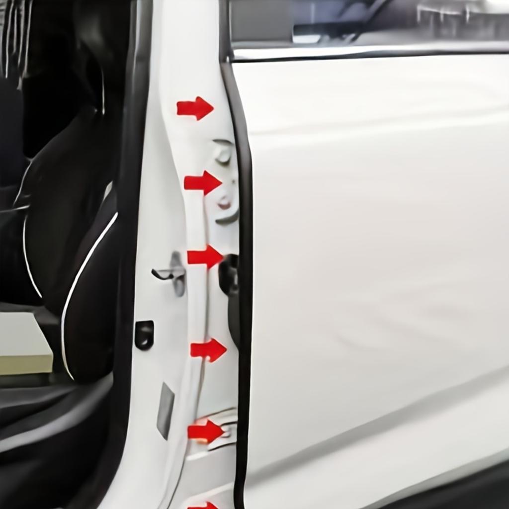 2pcs Car Door Sealing Strips Rubber Trim for B Pillar Gap Cover Universal Wind Noise Reducer