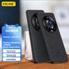 ESCASE Honor Magic4 Pro Phone Case, Honor Protective Cover, Creative Full-Edge Anti-Drop Leather Back Cover, ES-19 Deep Black