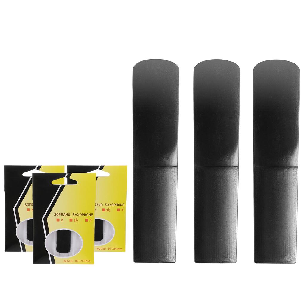3Pcs Saxophone Reed Strength 1.5/2.0/2.5 Resin Soprano Saxophone Mouthpiece Reed for Saxophone Beginners Students