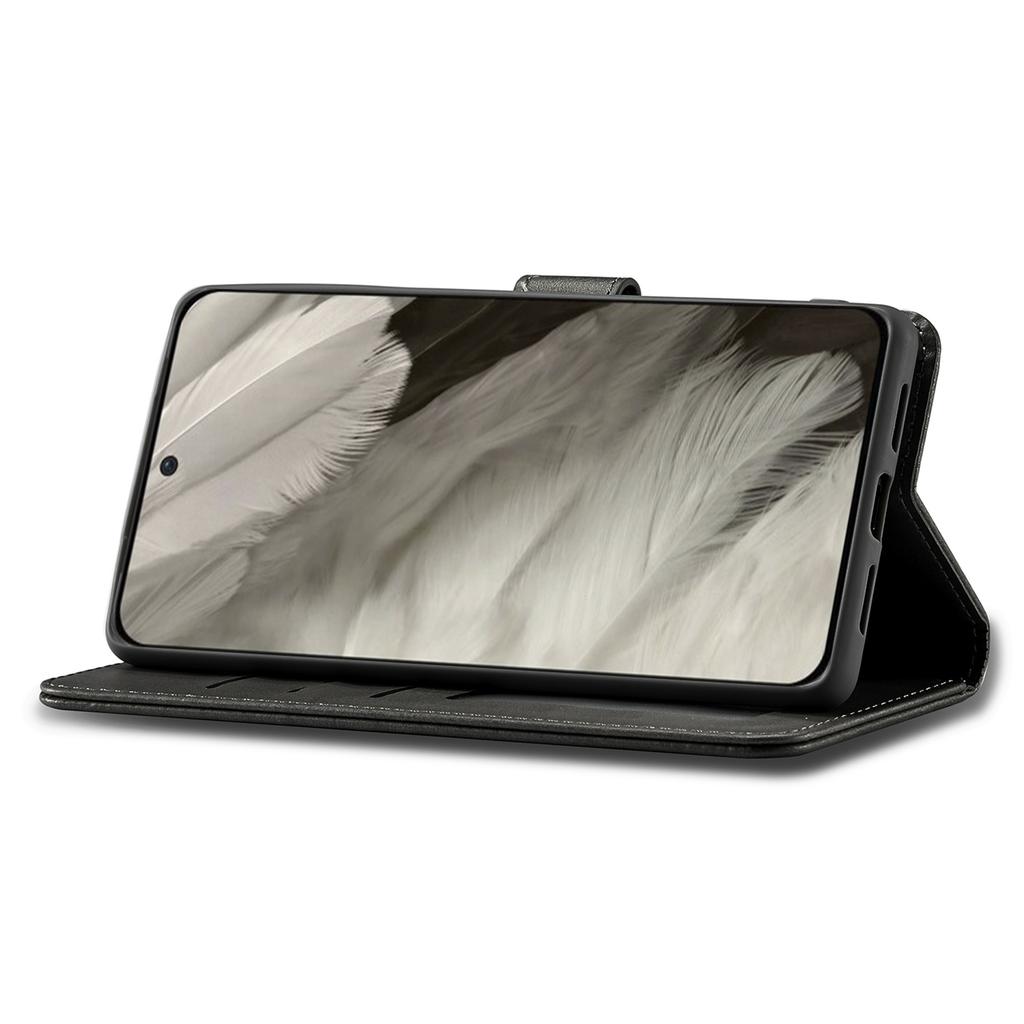 LC.IMEEKE For Google Pixel 8 PU Leather Folio Case Stand Wallet Calf Texture Phone Cover
