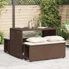 VidaXL 3-piece Garden Dining Set and Brown Poly Rattan Cushions, Outdoor Dining Set, Furniture of 4003903