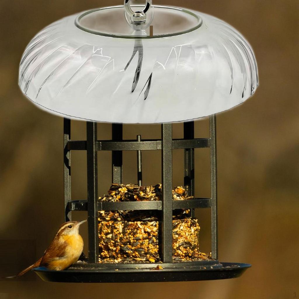 Baffle for Bird Feeders Chewproof 9.84'' Dome Cover Weather Protective Patio