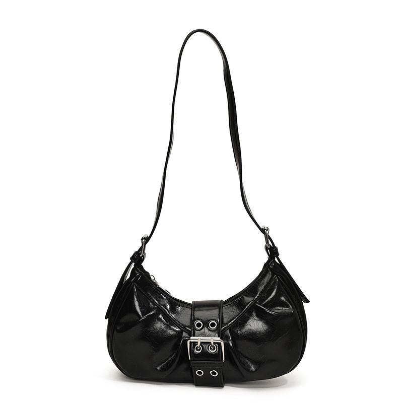 Chic Versatile Handheld Pu Tote Bag For Women Fashionable Retro Crossbody Clutch чёрный
