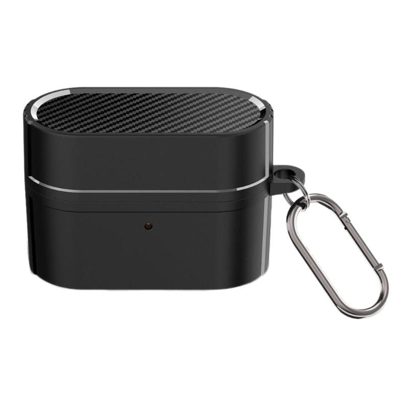 Shockproof Carbon Fiber Styles Case For WF1000XM6 Wireless Earbud Protective Cover with Magnetic Closure Carabiner
