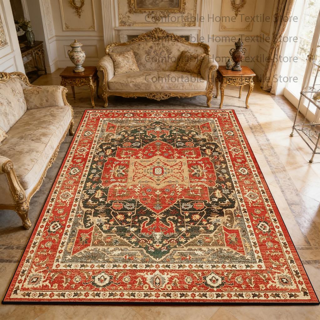 Traditional Persian Style Living Room Carpet Home Decoration Luxury Non-slip Fluffy Rug Large Area Easy Clean Coffee Tables Mats