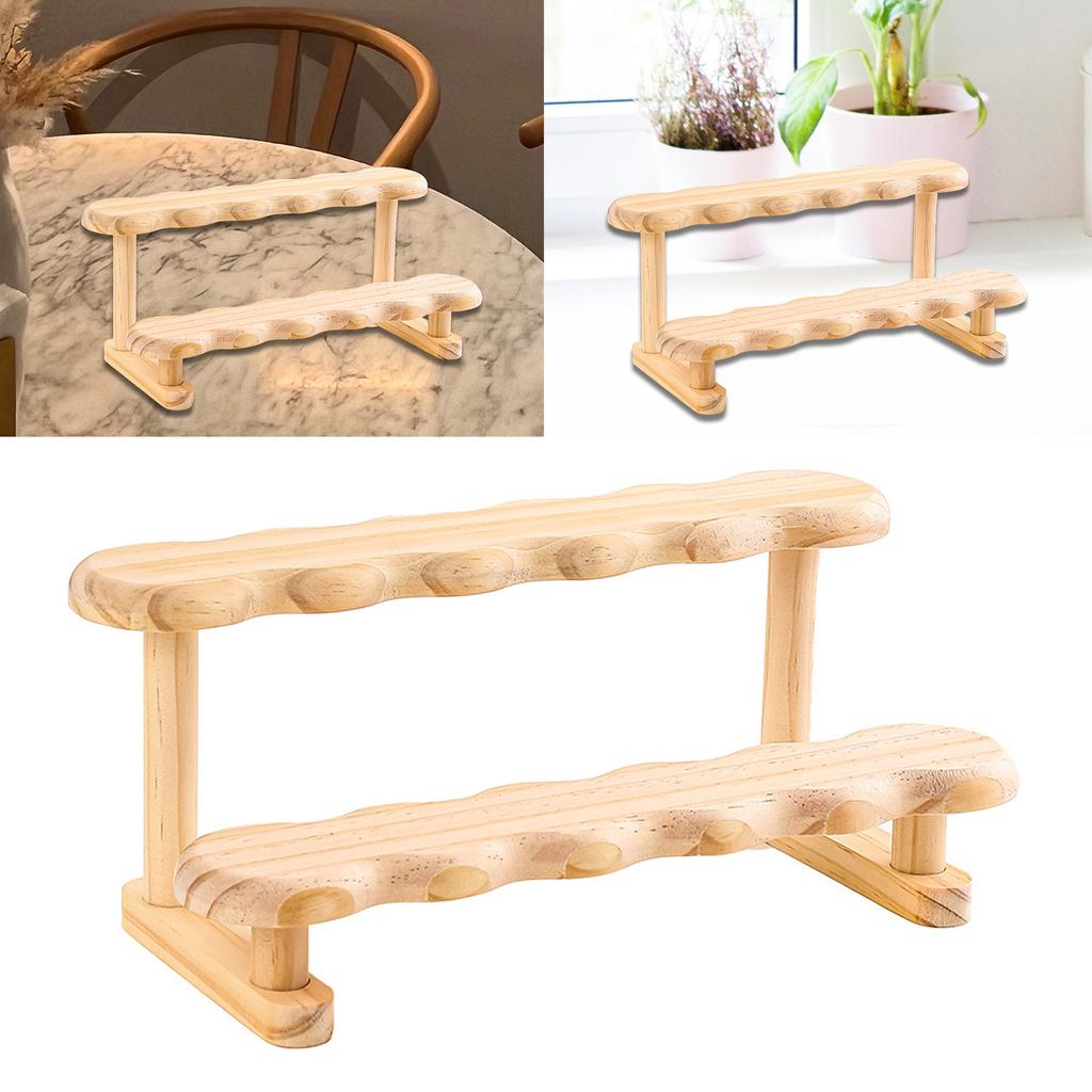 Multi Tier Wooden Display Shelf Jewelry Display Stand For Perfume Bottles Collectible Figures Jewelry Organizer Storage