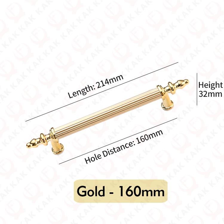 KAK Europäischer Stil Möbelgriff Gold Küchenschrankgriffe Aluminiumlegierung Schwarze Schubladengriffe Türgriffe Möbelbeschläge