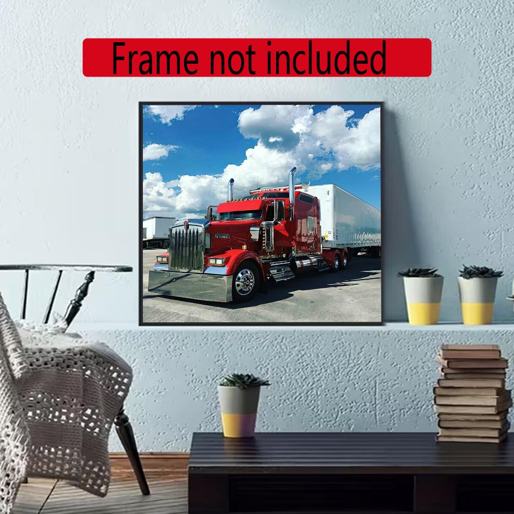 Kenworth Diamond Painting Round Diamond Mosaic Rhinestones Diamond Embroidery Craft Kit Wall Decor Without Frame