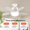 2 In 1 Hanging Fan with LED Lantern Remote Control Silent Ceiling Fan Universal Dimming Fan for Dining Room Bedroom Living Room