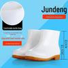 Tendon Sole Unisex White Waterproof Non-Slip Rubber Hygiene Boots for Medium and High Food Safety and Farm Work.
