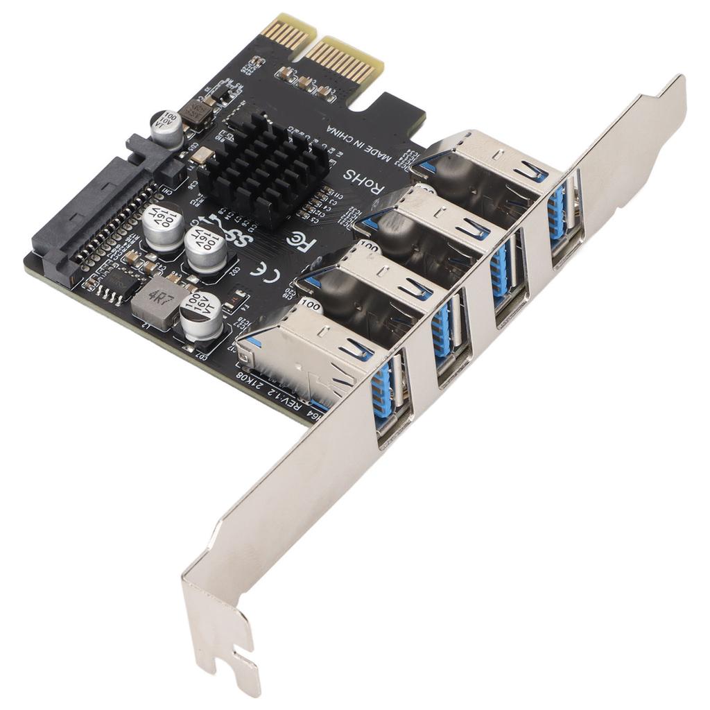 USB 3.0 PCIE Expansion Card PH64 2U4U VL805 Chip 5Gbps Transmission 4 Port USB Expansion Card for