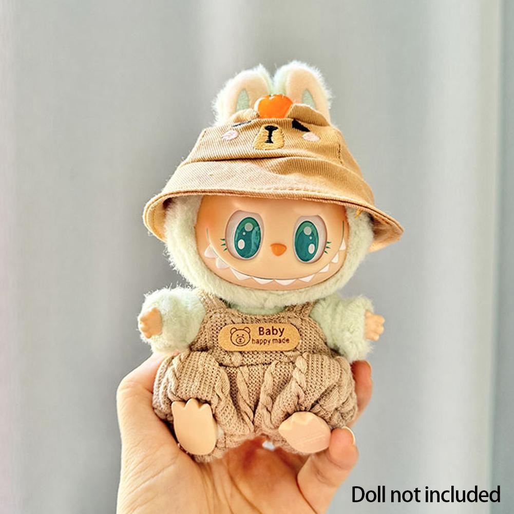 

Для 17 см Кукольная одежда Лабубу Модная одежда Толстовки Кукольная одежда Цветовые толстовки Кукольные аксессуары Милые украшения Маленькая одежда коричневый