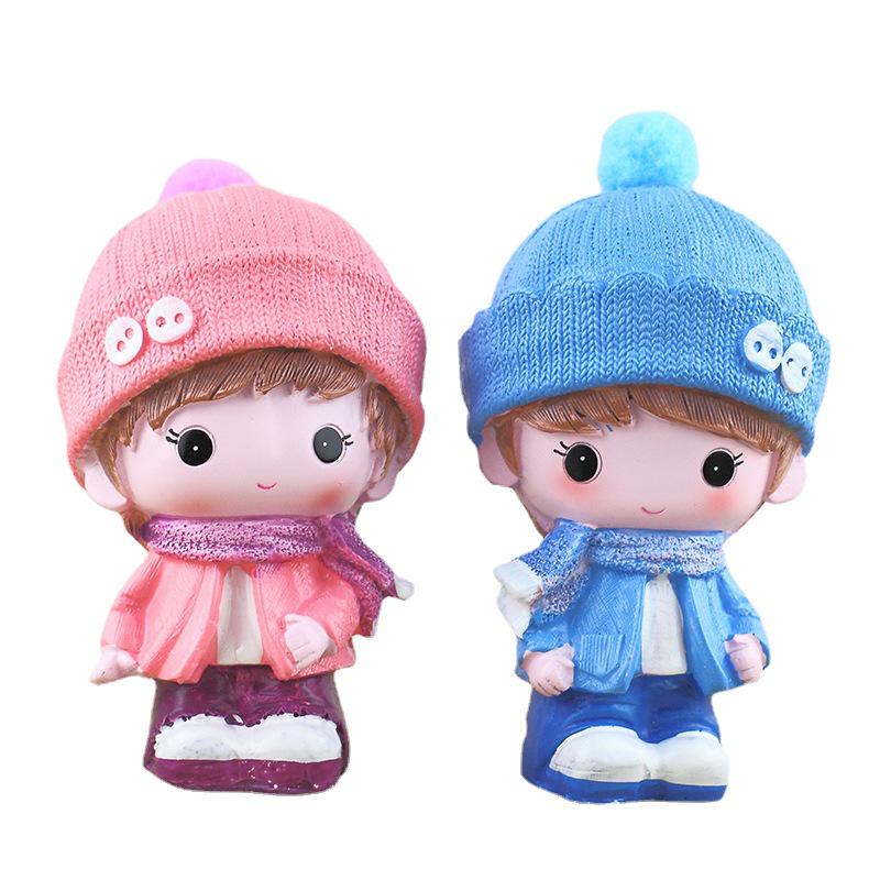 Creative Cartoon Couple Dolls for Car Interiors and Home Decor - Small Festival Ornaments and Gifts