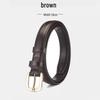 Women's High-End Fashion Smooth Buckle Leather Belt - Trendy and Versatile for Jeans or Casual Wear
