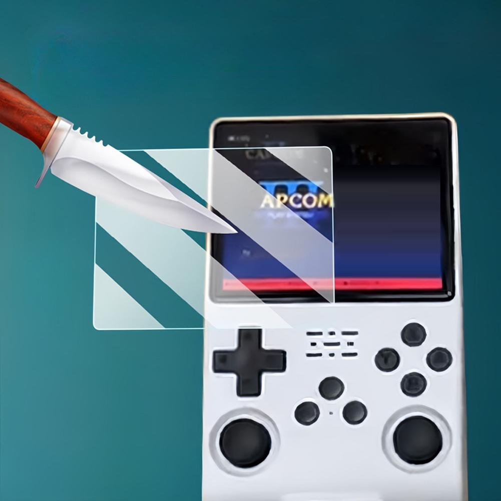 2Pcs 9H Game Console Protective Film Wear Resist Screen Protector Film Anti-Scratch Game Console Tempered for R40S Pro
