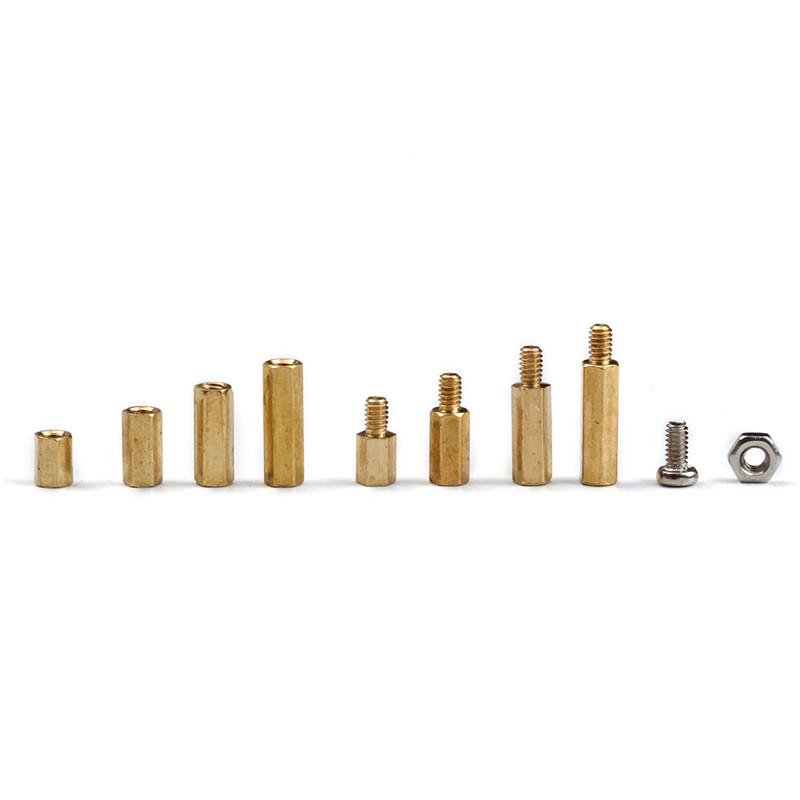 300Pcs M2/M3 Hex Head Copper Pillar Brass Standoff Spacer Screws Threaded Pillar Male/Female PCB Circuit Board Stand Off Kit