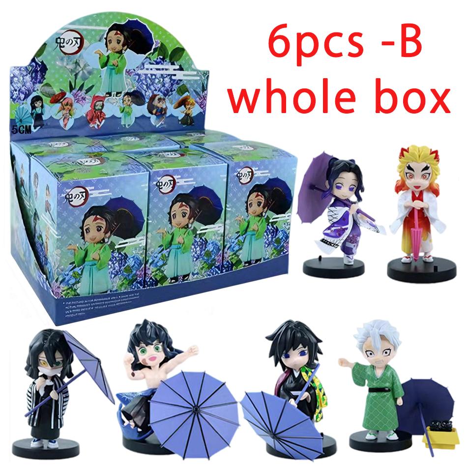 In Stock 12cm Kawaii Demon Slayer Plum Rain Series with Box Handmade Model No Yaiba Kamado Nezuko Action Figure Ornament Gift