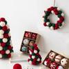 6pcs Hanging Felt Christmas Ball Wool Felt Christmas Pendant Colorful   Xmas Tree