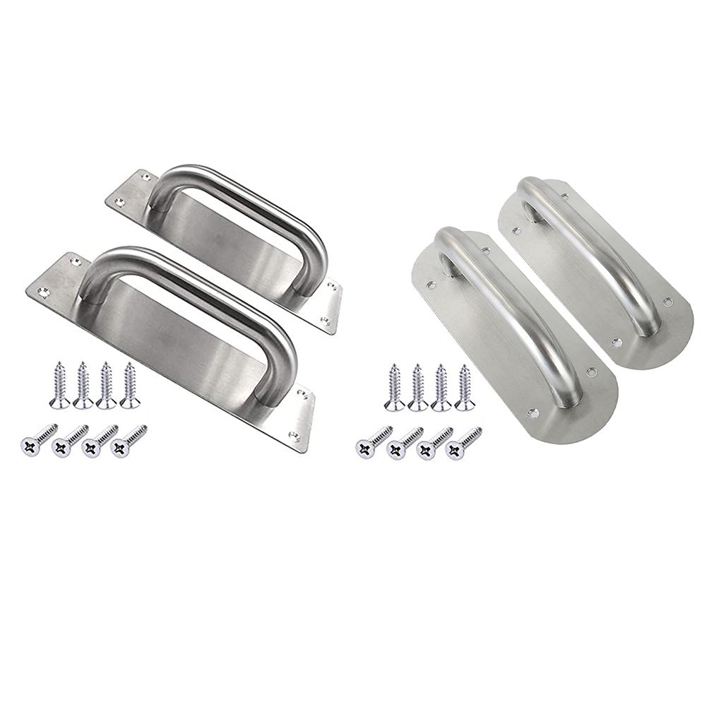 2pcs Barn Door Handle Fireproof Door Channel Door Handle Stainless Steel Sliding Push-Pull Knobs Furniture Pull Hardware