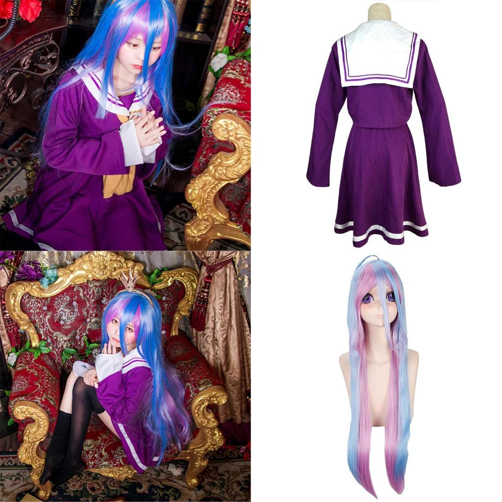 Premium Quality No Game No Life Shiro Cosplay Outfit With Stylish Dress Shirt Tie Set