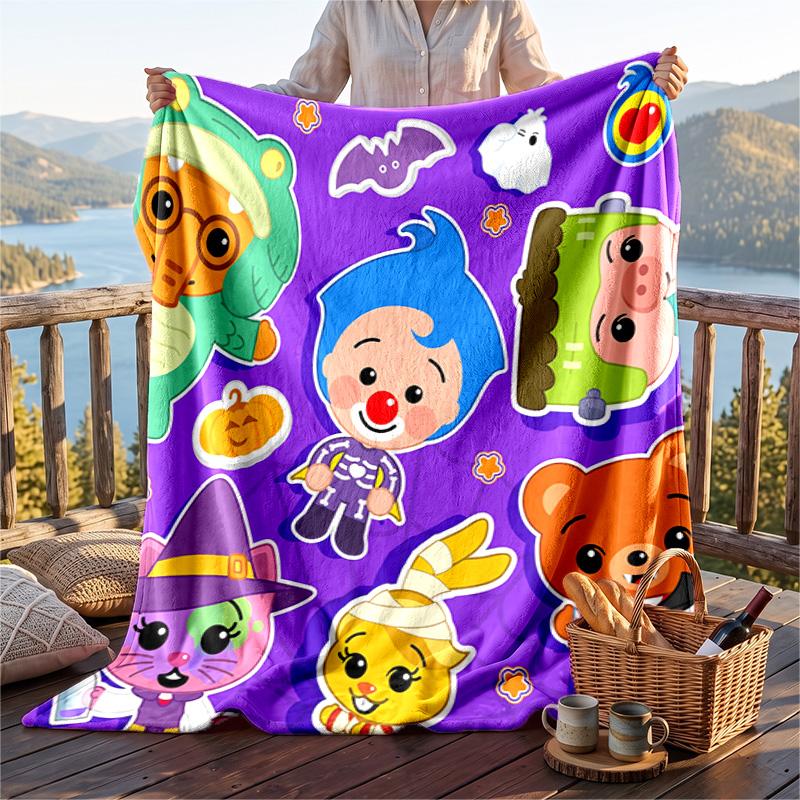 Coperta Calda in Flanella Modello El Payaso Plim Plim, Coperta Leggera Confortevole per Letto Divano