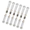 6Pcs Aluminum Alloy Adjustable Push RodsTurnbuckle Rod Linkage Accessories for RC Car Modelssilver