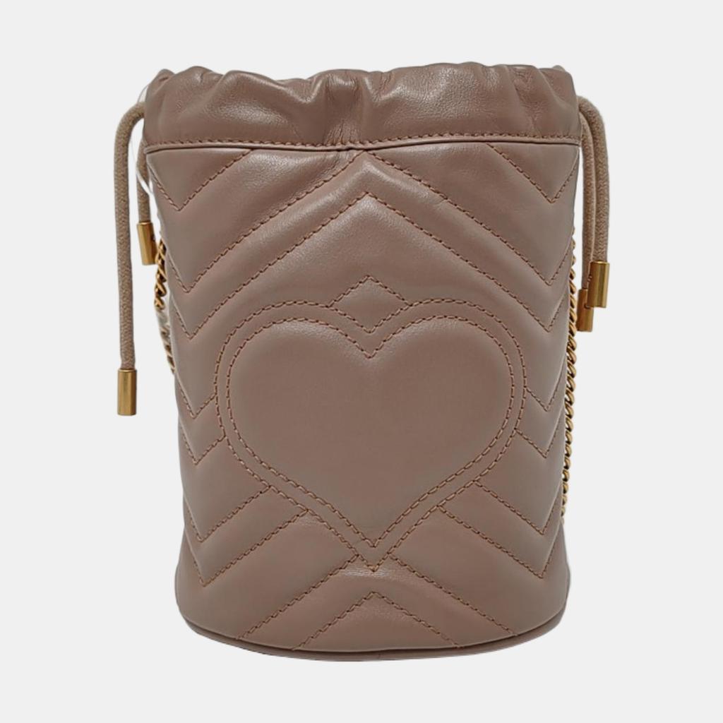 [Pre-Owned] Gucci GG Marmont 2.0 Mini Bucket Bag 'Porcelain Rose' - Very Good #1F2UQCF