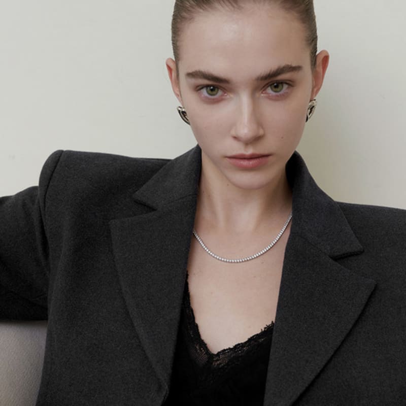 MZUU BIJOU Tennis 2.5mm Chain Necklace