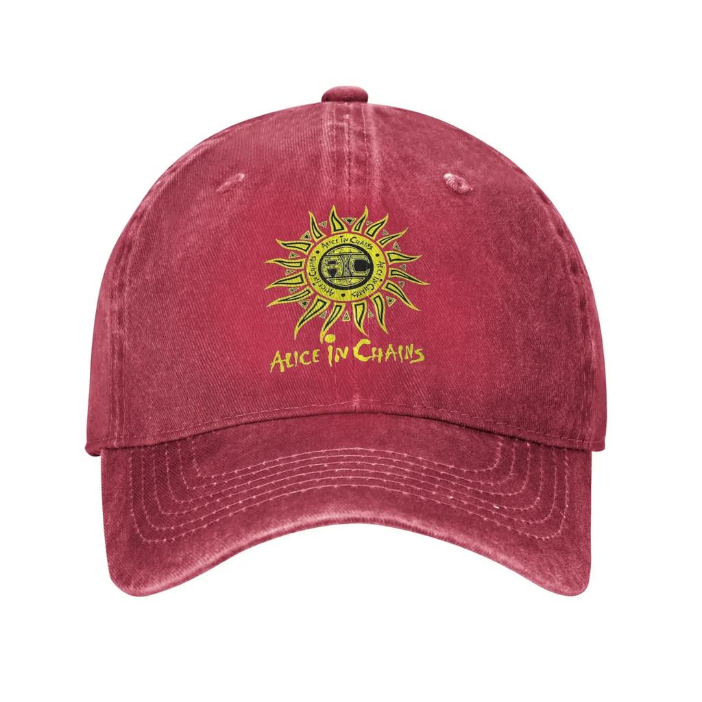 Print Alice In Chains Logo Baseball Cap Sun Tennis Skate Hot Sale Washed Trucker Hat Men Adult Street Style Snapback Cap