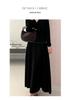 Le Kasha Fine Wool Women's Long Dress - Machine Washable, Autumn/Winter High-End Umbrella Skirt