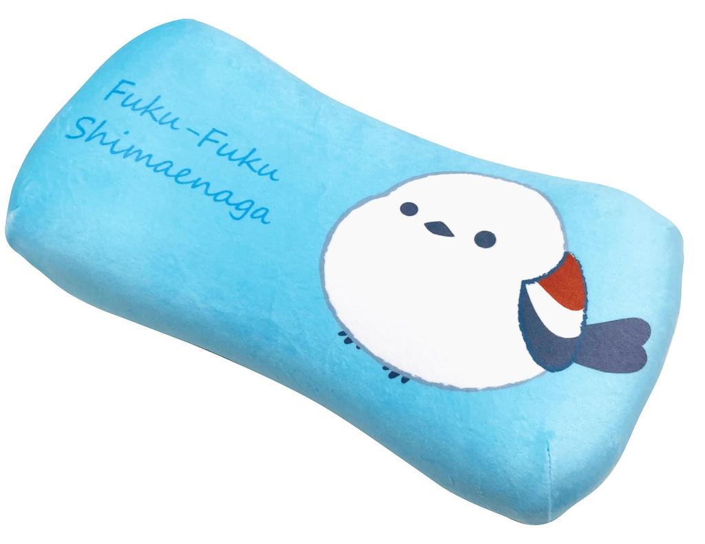 MORIPiLO Morishita paměťová pěna polštář nadýchaný Shimaenaga 15x31cm pas opěrka zad plyšový polštář sněhově modrý 4621262