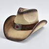 Cappello Western da Cowboy in Paglia Estivo per Uomo Donna Viaggio Outdoor Jazz Spiaggia Cappello da Sole sombreros de vaquero