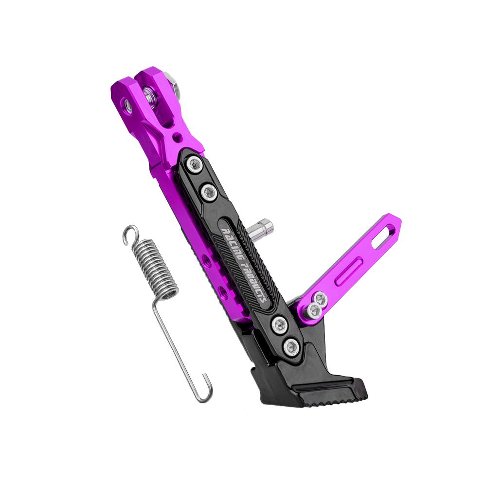 Universal Motorcycle Kickstand, CNC Aluminum Alloy Adjustable Tripod Holder Foot Side Support Stand, Parking Kickstand For Motor Scooter Motorbike