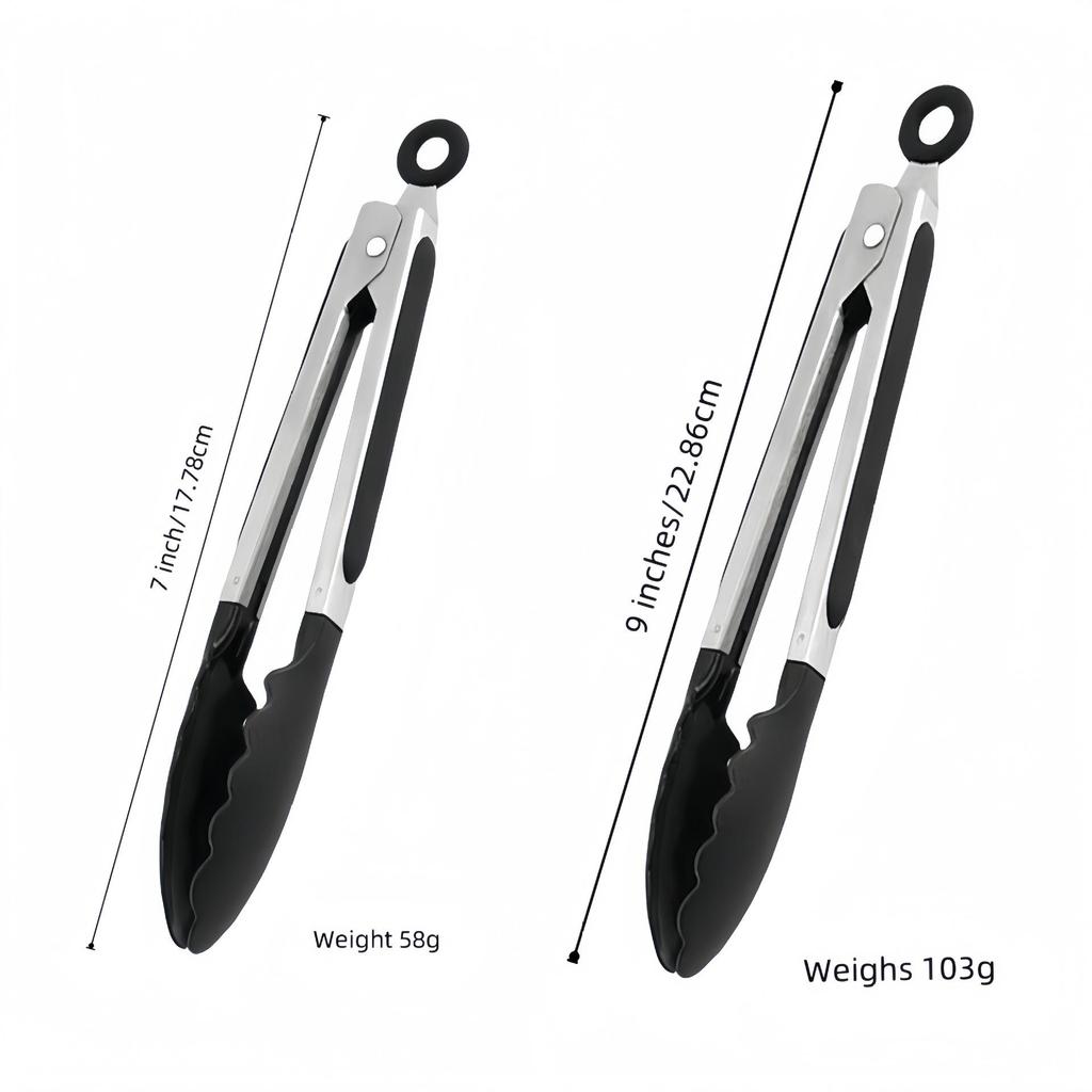 High-Temperature Resistant Silicone Meat and Grill Clips - Stainless Steel Kitchen and Barbecue Scald-Proof Clips
