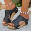 Plus Size Wedge Sandals Fall 2025 New Fishmouth Platform Heightened Side Space Sandals