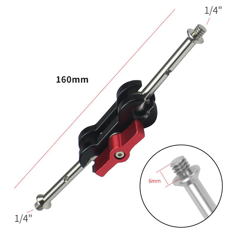 Brand New Articulating Magic Arm Dual Ballhead 1/4" Screw for DSLR Camera DV Monitor LED Video Light Tripod Live Hotshoe Bracket