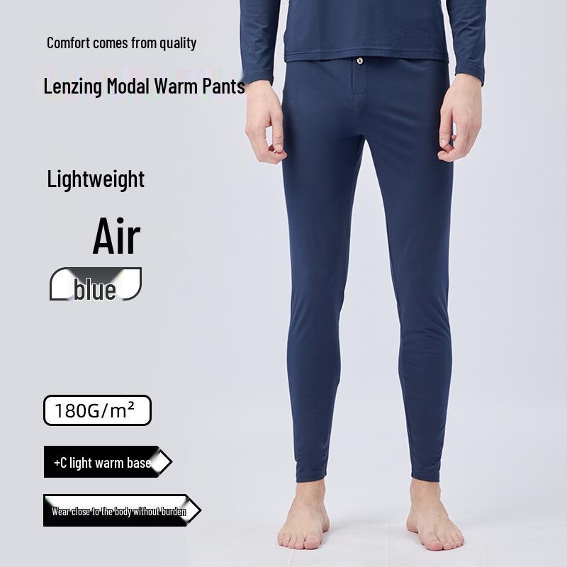 

Мужской термокомплект из модала: Тонкий базовый слой с топом и брюками с круглым вырезом для осени/зимы XL (70-80kg)